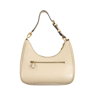 Bolso de hombro para mujer de poliuretano beige
