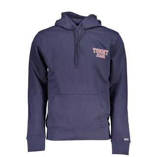 Blauer Baumwoll-Herren-Kapuzenpullover