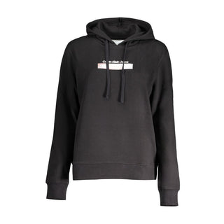 Schwarzes Damen-Sweatshirt aus Baumwolle