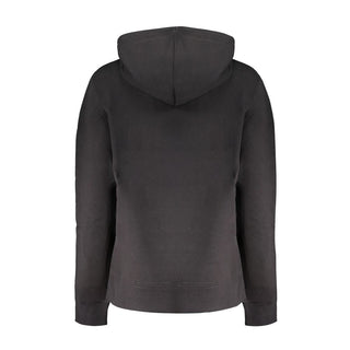 Schwarzes Damen-Sweatshirt aus Baumwolle