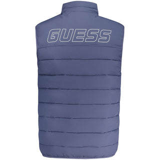 Blue Spandex Men Jacket