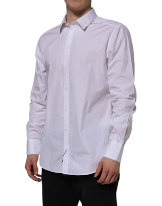 White Cotton GOLD Long Sleeves Formal Shirt