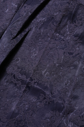 Lila Jacquard-Hose mit hoher Taille