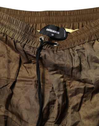 Brown Mid Waisted Women Sweatpants Pants