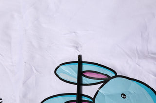 Weißes Baumwoll-T-Shirt mit Grafikprint und Rundhalsausschnitt