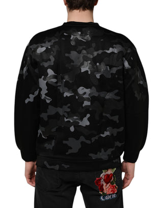 Schwarzer Camouflage Pullover