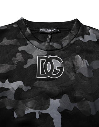 Black Camouflage Pullover Sweatshirt Sweater