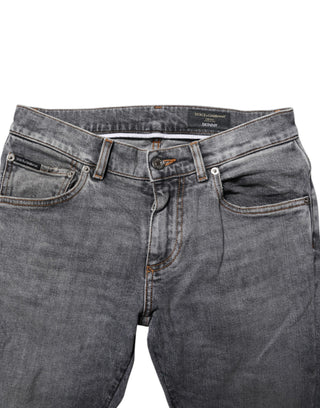 Gray Cotton Skinny Denim Trouser Jeans