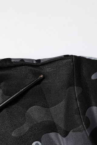 Black Camouflage Pullover Sweatshirt Sweater