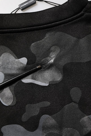 Black Camouflage Pullover Sweatshirt Sweater