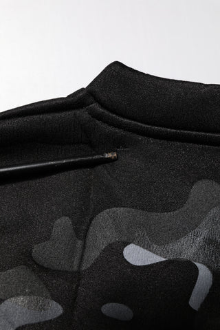 Black Camouflage Pullover Sweatshirt Sweater