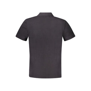 Black Cotton Men Polo
