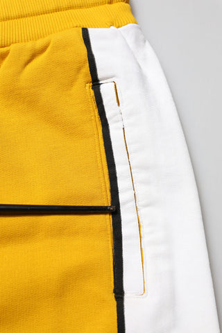 Yellow 100% Cotton Sweatpants Jogger Pants