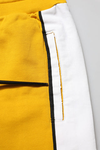 Gelbe Baumwoll-Logo-Sweatpants Jogginghose