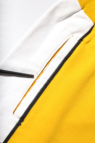 Yellow Cotton Print Jogger Sweatpants Pants