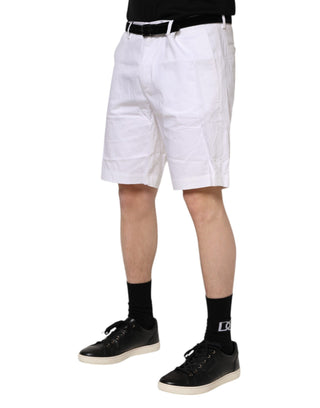 Weiße Chinos aus Baumwolle, Stretch, legere Shorts