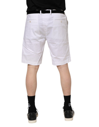 Weiße Chinos aus Baumwolle, Stretch, legere Shorts