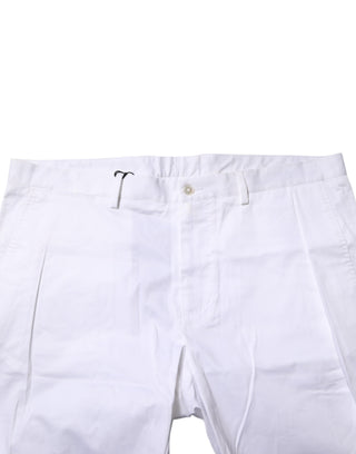 Weiße Chinos aus Baumwolle, Stretch, legere Shorts