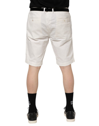 Weiße Chino-Shorts aus Baumwolle mit Stretch für Herren
