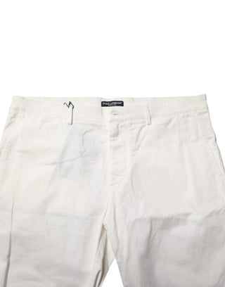 Weiße Chino-Shorts aus Baumwolle mit Stretch für Herren