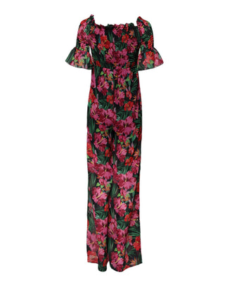 Mono vestido con estampado floral multicolor