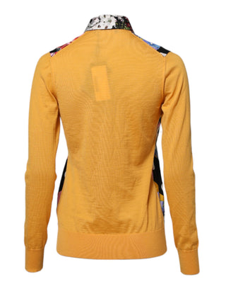 Multicolor Floral Long Sleeves Polo Top