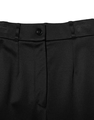 Black Nylon High Waist Skinny Leggings Pants
