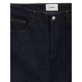 Blaue Baumwoll-Jeans mit hoher Taille