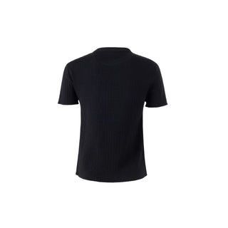 Schwarzes Seiden-T-Shirt