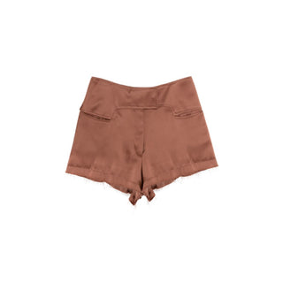 Shorts de viscosa rosa