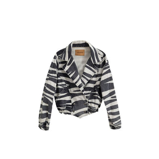 Black And White Cotton Blazer