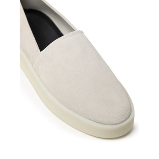 Gray Leather Moccassin