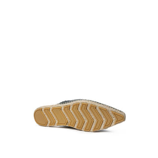 Grüne Leder-Espadrilles