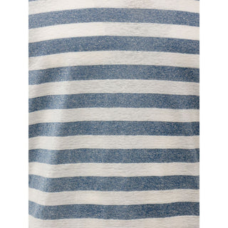 Camiseta de algodón azul