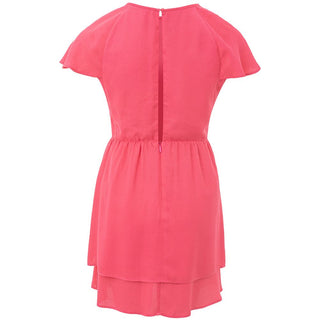 Fuchsia Viscose Short Dress