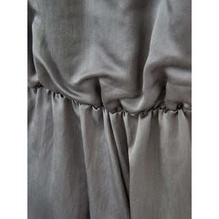 Gray Silk Casual Dress