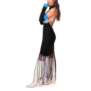 Blaues Freizeitkleid aus Baumwolle