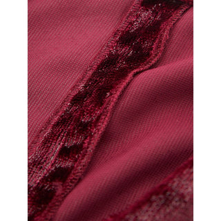 Bordeaux Polyester Cocktail Dress