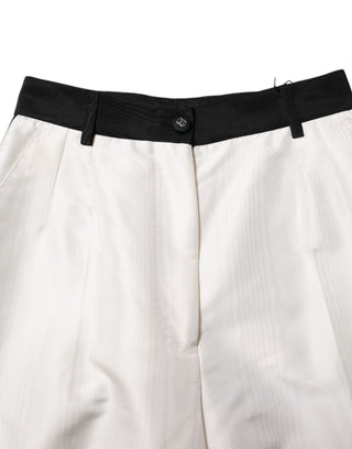 Pantalones blancos de vestir de talle alto y corte recto