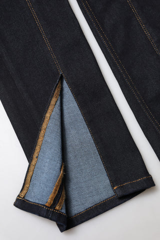 Blue Cotton High Waist Skinny Denim Jeans