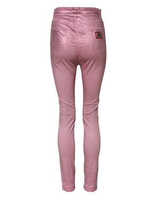 Pink GRACE High Waisted Skinny Denim Jeans