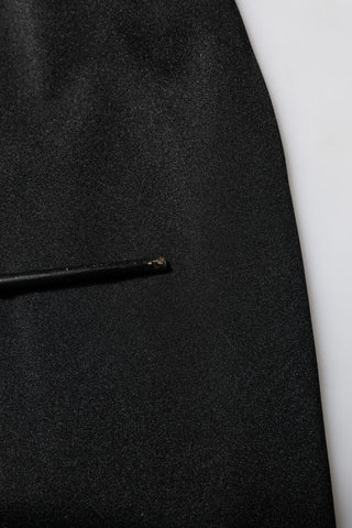 Schwarze, hochtaillierte Skinny-Leggings