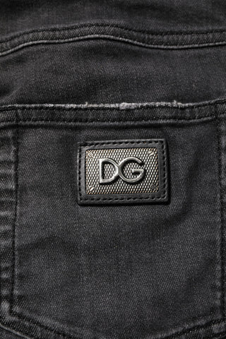 Black Cotton Low Waist Skinny Denim Jeans