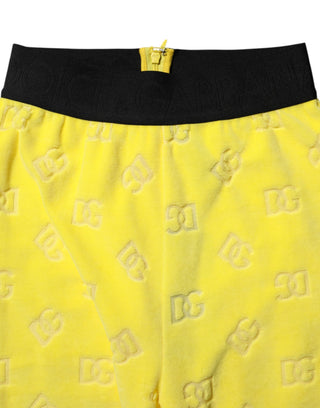 Gelbe Logo-Leggings in schmaler Passform