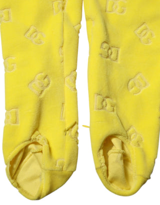 Gelbe Logo-Leggings in schmaler Passform