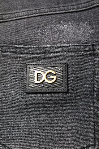 Dunkelgraue AUDREY Baumwoll-Röhrenjeans