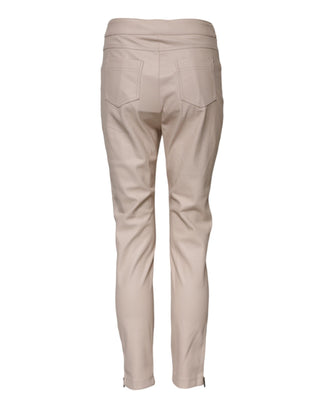 Beige High-Waist Tapered Hose