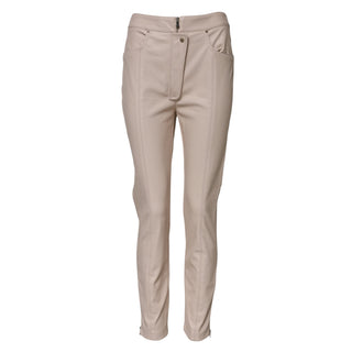 Beige High-Waist Tapered Hose