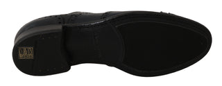 Dunkelblaue Wingtip Oxford Lederschuhe