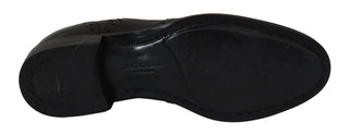 Zapatos de Vestir Oxford de Cuero Azul con Punta